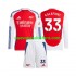 Camiseta de Fútbol Arsenal Riccardo Calafiori 33 Niño Casa 2024-2025 Manga Larga