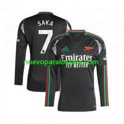 Camiseta de Fútbol Arsenal SAKA 7 Hombre Exterior 2024-2025 Manga Larga