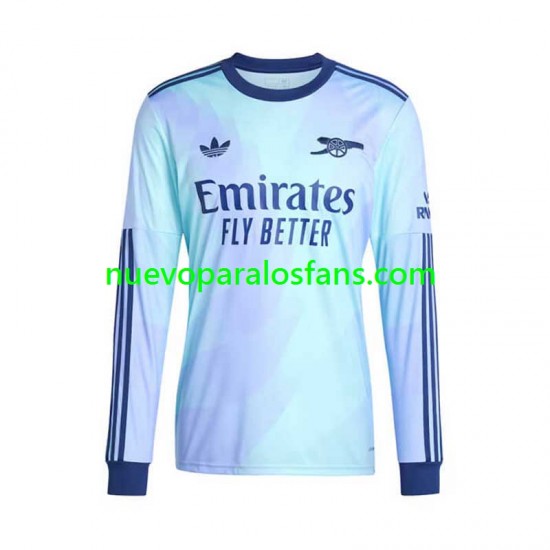 Camiseta de Fútbol Arsenal Hombre Tercera 2024-2025 Manga Larga