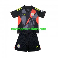 Camiseta de Fútbol Aston Villa Portero Niño Exterior 2024-2025 Manga Corta