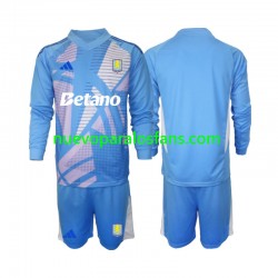 Camiseta de Fútbol Aston Villa Portero Niño Tercera 2024-2025 Manga Larga