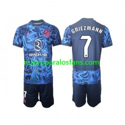 Camiseta de Fútbol Atlético Madrid Griezmann 7 Niño Tercera 2024-2025 Manga Corta
