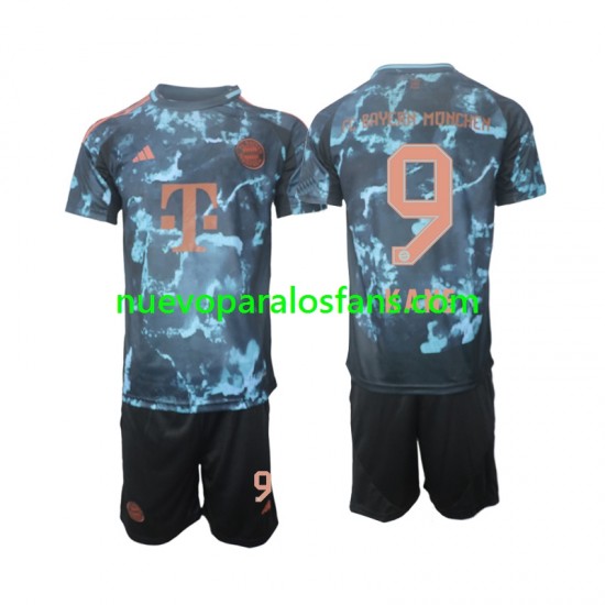 Camiseta de Fútbol Bayern de Múnich Kane 9 Niño Exterior 2024-2025 Manga Corta