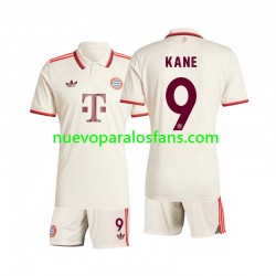 Camiseta de Fútbol Bayern de Múnich Kane 9 Niño Tercera 2024-2025 Manga Corta
