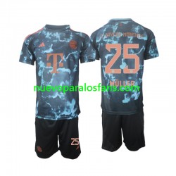 Camiseta de Fútbol Bayern de Múnich Muller 25 Niño Exterior 2024-2025 Manga Corta