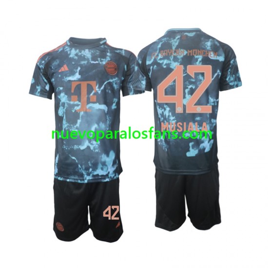 Camiseta de Fútbol Bayern de Múnich Musiala 42 Niño Exterior 2024-2025 Manga Corta