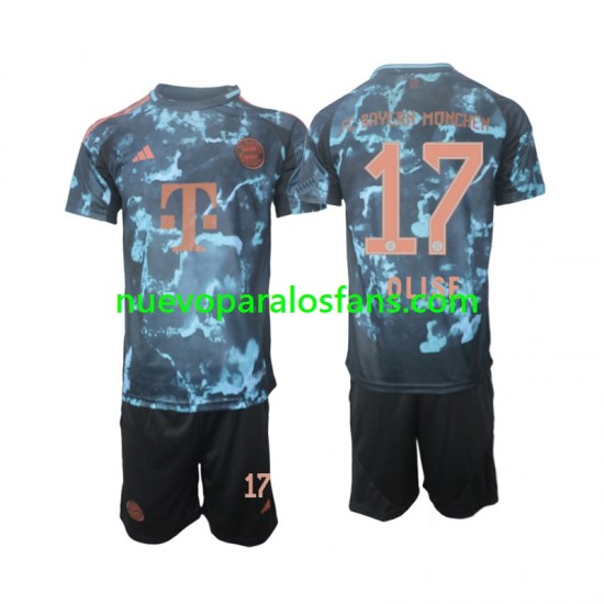 Camiseta de Fútbol Bayern de Múnich Olise 17 Niño Exterior 2024-2025 Manga Corta