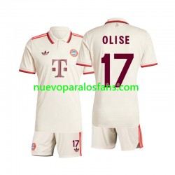 Camiseta de Fútbol Bayern de Múnich Olise 17 Niño Tercera 2024-2025 Manga Corta