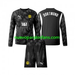 Camiseta de Fútbol Borussia Dortmund Portero Niño Cuarto 2024-2025 Manga Larga