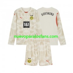 Camiseta de Fútbol Borussia Dortmund Portero Niño Casa 2024-2025 Manga Larga