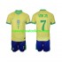 Camiseta de Fútbol Brasil VINI JR 7 Niño Casa 2024 Manga Corta