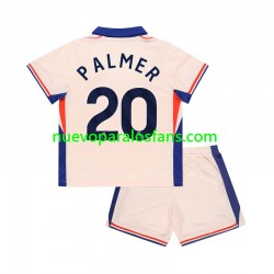 Camiseta de Fútbol Chelsea Cole Palmer 20 Niño Exterior 2024-2025 Manga Corta