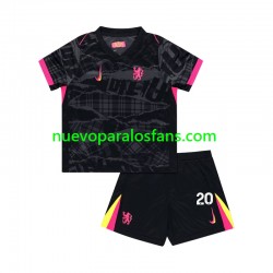 Camiseta de Fútbol Chelsea Cole Palmer 20 Niño Tercera 2024-2025 Manga Corta