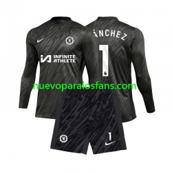 Camiseta de Fútbol Chelsea Robert Sanchez 1 Portero Niño Exterior 2024-2025 Manga Larga