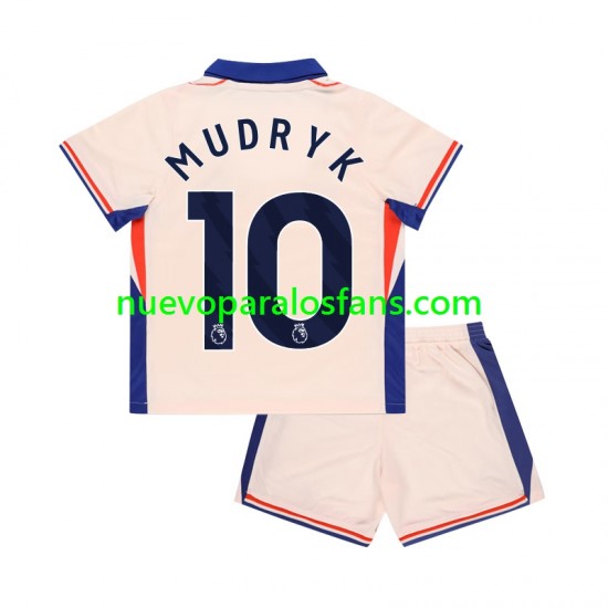 Camiseta de Fútbol Chelsea Mychajlo Mudryk 10 Niño Exterior 2024-2025 Manga Corta