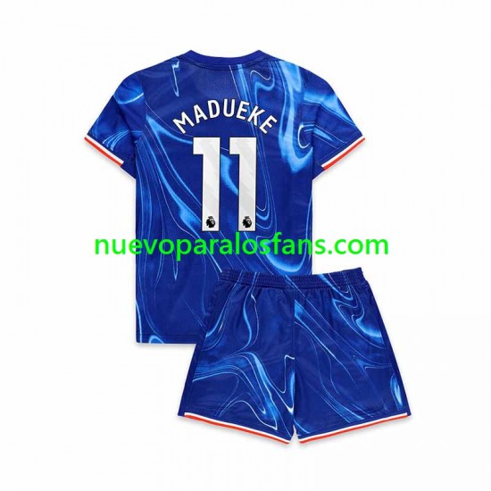 Camiseta de Fútbol Chelsea Noni Madueke 11 Niño Casa 2024-2025 Manga Corta