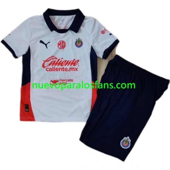 Camiseta de Fútbol Deportivo Guadalajara Niño Exterior 2024-2025 Manga Corta