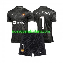 Camiseta de Fútbol FC Barcelona Ter Stegen 1 Portero Niño Tercera 2024-2025 Manga Corta