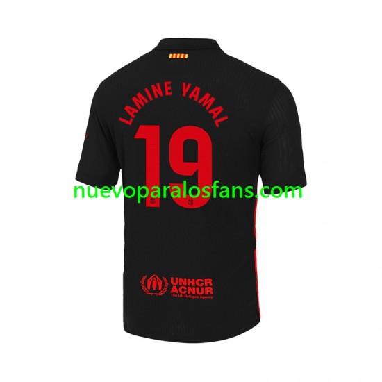 Camiseta de Fútbol FC Barcelona LAMINE YAMAL 19 Hombre Exterior 2024-2025 Manga Corta