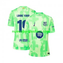 Camiseta de Fútbol FC Barcelona LAMINE YAMAL 19 UCL Font Hombre Tercera 2024-2025 Manga Corta