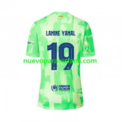 Camiseta de Fútbol FC Barcelona LAMINE YAMAL 19 UCL Font Hombre Tercera 2024-2025 Manga Corta