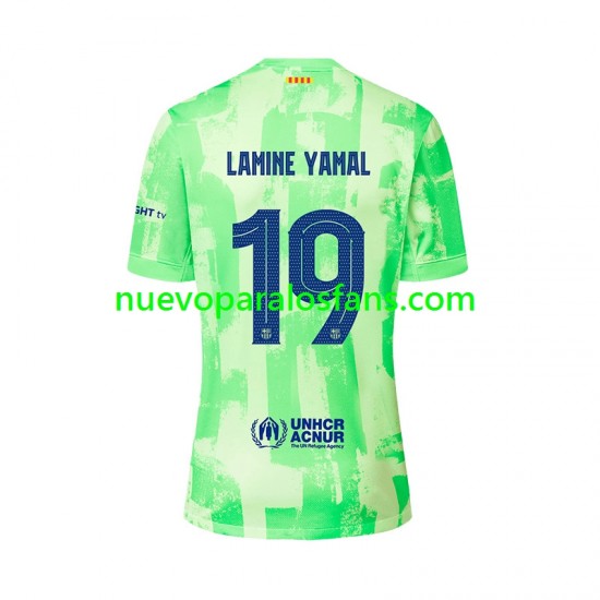 Camiseta de Fútbol FC Barcelona LAMINE YAMAL 19 UCL Font Hombre Tercera 2024-2025 Manga Corta
