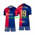 Camiseta de Fútbol FC Barcelona Lamine Yamal 19 Niño Casa 2024-2025 Manga Corta
