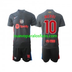 Camiseta de Fútbol FC Barcelona Lionel Messi 10 Niño Exterior 2024-2025 Manga Corta
