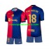 Camiseta de Fútbol FC Barcelona Pau Victor 18 Niño Casa 2024-2025 Manga Corta