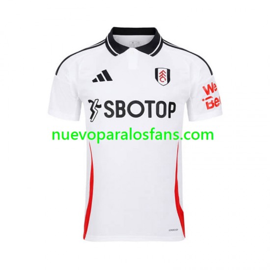 Camiseta de Fútbol Fulham Hombre Casa 2024-2025 Manga Corta