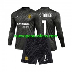Camiseta de Fútbol Inter Milan Yann Sommer 1 Portero Niño Tercera 2024-2025 Manga Larga