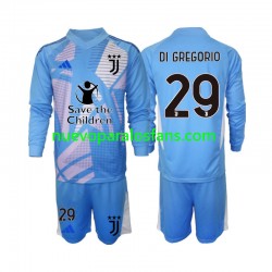 Camiseta de Fútbol Juventus Michele Di Gregorio 29 Portero Niño Cuarto 2024-2025 Manga Larga