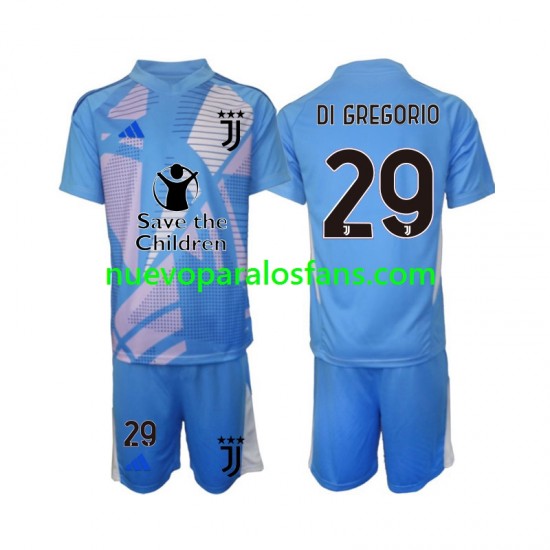 Camiseta de Fútbol Juventus Michele Di Gregorio 29 Portero Niño Cuarto 2024-2025 Manga Corta