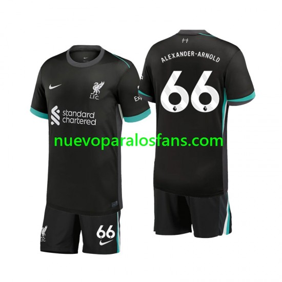 Camiseta de Fútbol Liverpool Alexander-Arnold 66 Niño Exterior 2024-2025 Manga Corta
