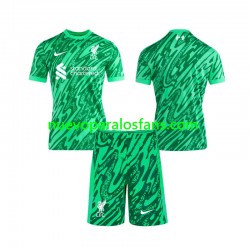 Camiseta de Fútbol Liverpool Portero Niño Exterior 2024-2025 Manga Corta