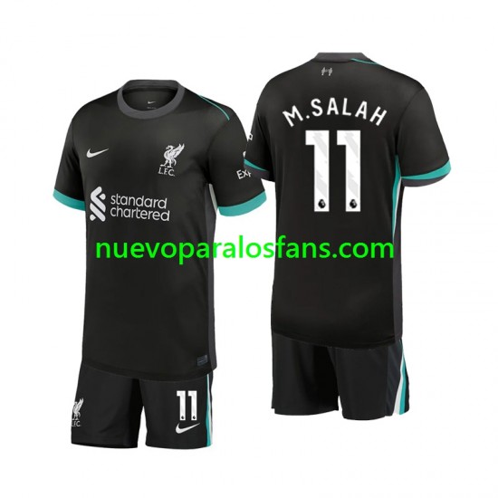 Camiseta de Fútbol Liverpool M.Salah 11 Niño Exterior 2024-2025 Manga Corta