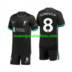 Camiseta de Fútbol Liverpool Szoboszlai 8 Niño Exterior 2024-2025 Manga Corta