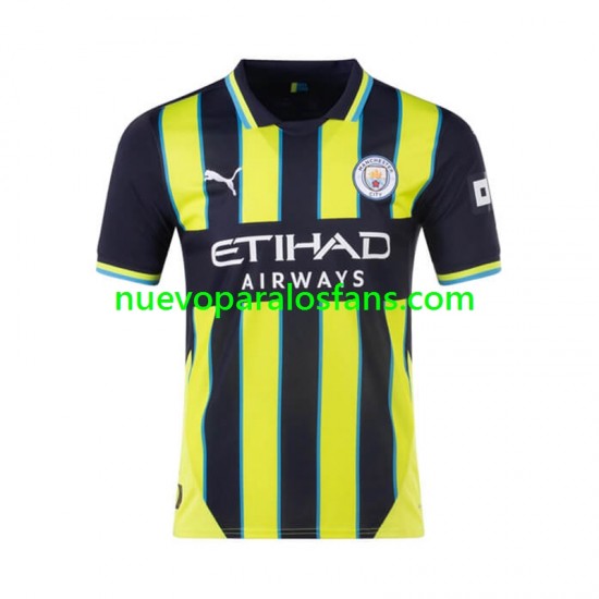 Camiseta de Fútbol Manchester City Hombre Exterior 2024-2025 Manga Corta