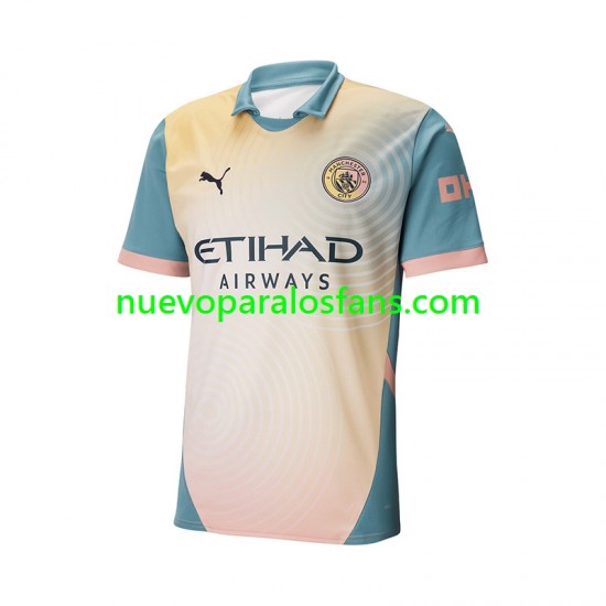 Camiseta de Fútbol Manchester City Hombre Cuarto 2024-2025 Manga Corta