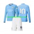 Camiseta de Fútbol Manchester City Jack Grealish 10 Niño Casa 2024-2025 Manga Larga