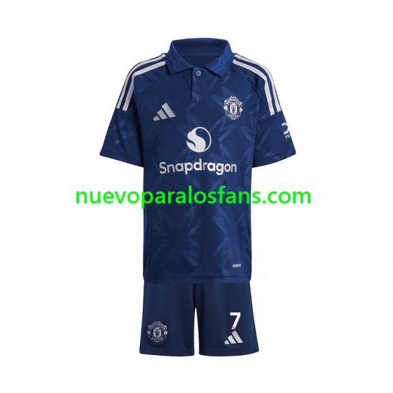 Camiseta de Fútbol Manchester United Beckham 7 Niño Exterior 2024-2025 Manga Corta