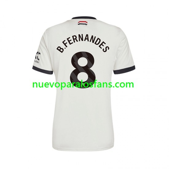 Camiseta de Fútbol Manchester United Bruno Fernandes 8 Hombre Tercera 2024-2025 Manga Corta