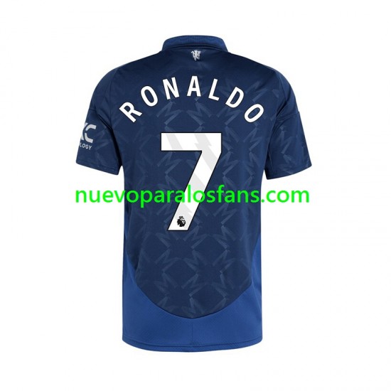 Camiseta de Fútbol Manchester United Cristiano Ronaldo 7 Hombre Exterior 2024-2025 Manga Corta