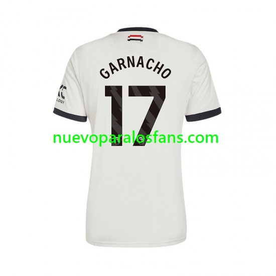 Camiseta de Fútbol Manchester United GARNACHO 17 Hombre Tercera 2024-2025 Manga Corta