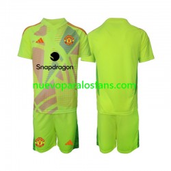 Camiseta de Fútbol Manchester United Portero Niño Exterior 2024-2025 Manga Corta