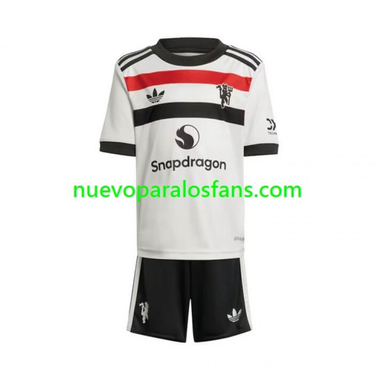 Camiseta de Fútbol Manchester United Niño Tercera 2024-2025 Manga Corta