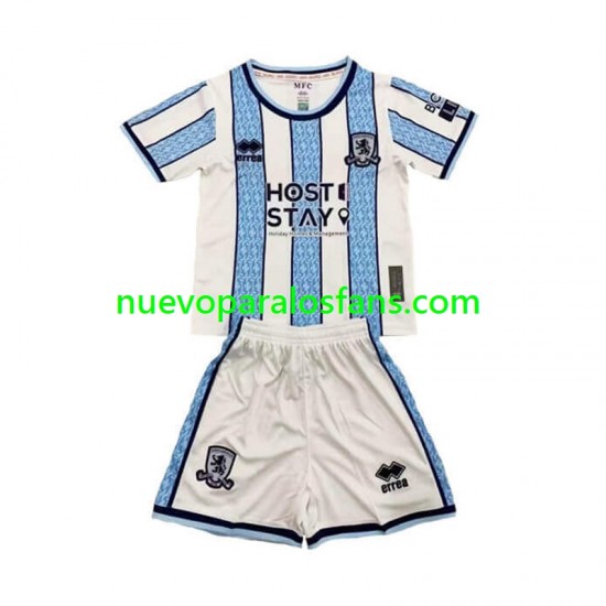 Camiseta de Fútbol Middlesbrough Niño Exterior 2024-2025 Manga Corta
