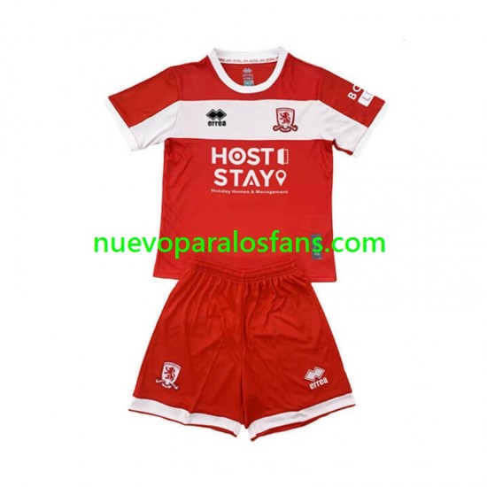 Camiseta de Fútbol Middlesbrough Niño Casa 2024-2025 Manga Corta