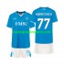 Camiseta de Fútbol Napoli Khvicha Kvaratskhelia 77 Niño Casa 2024-2025 Manga Corta