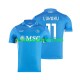 Camiseta de Fútbol Napoli Lukaku 11 Hombre Casa 2024-2025 Manga Corta